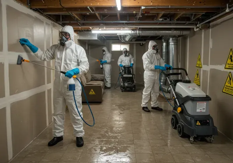 Basement Moisture Removal and Structural Drying process in Lyon County, MN